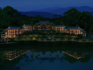 mountain village hotel 3D Model