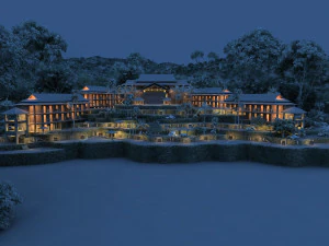 mountain village hotel 3D Model