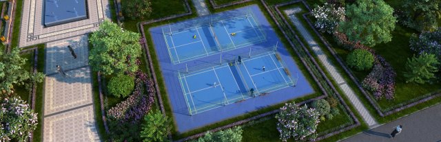 tennis court 3D Model .c4d .max .obj .3ds .fbx .stl .blend 