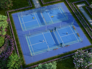 tennis court Modelo 3D