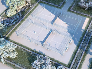 tennis court 3D Model