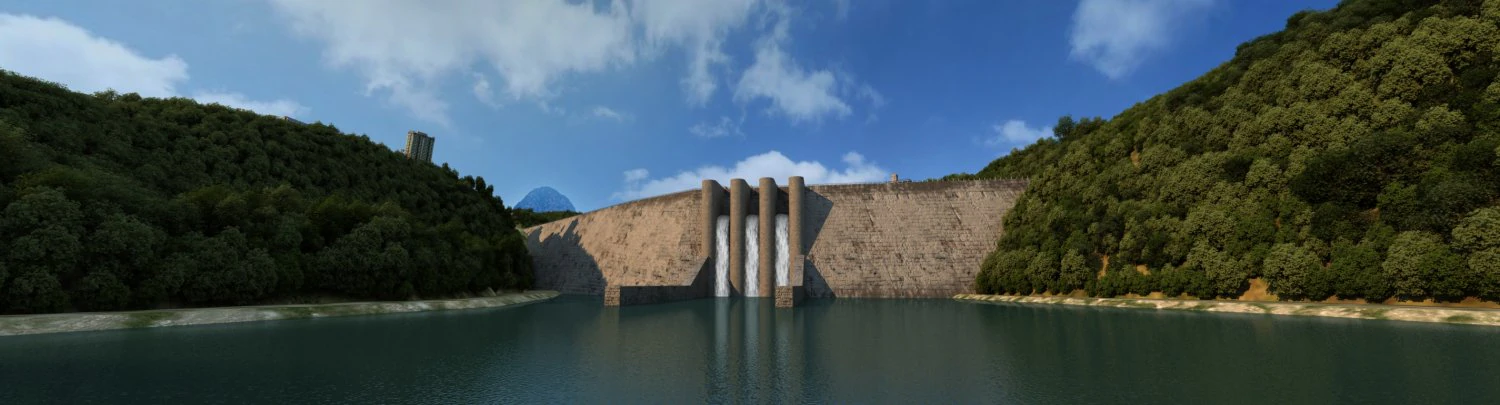 dam 3D Model .c4d .max .obj .3ds .fbx .stl .blend