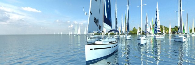 sailing race 3D Model .c4d .max .obj .3ds .fbx .stl .blend 