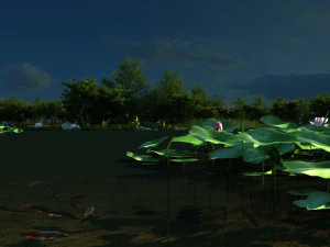 lotus pond 3D Model