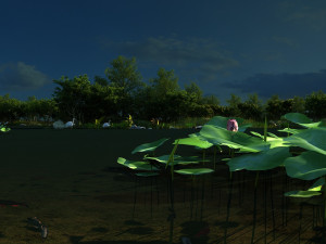 lotus pond Modèle 3D