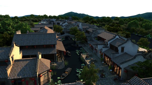 ancient town Modèle 3D .c4d .max .obj .3ds .fbx .stl .blend 
