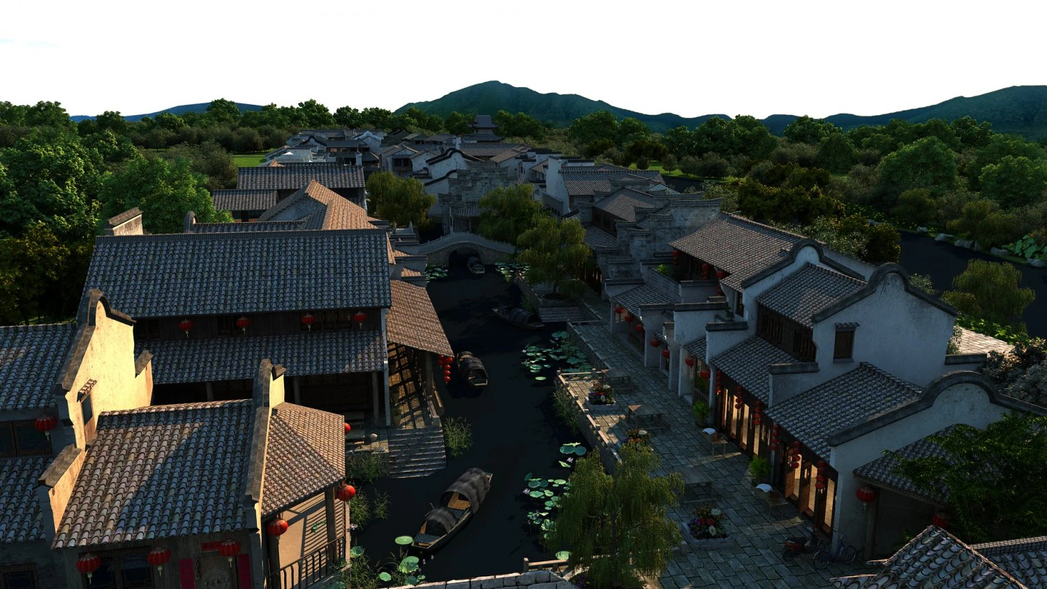 ancient town 3D Model .c4d .max .obj .3ds .fbx .stl .blend 