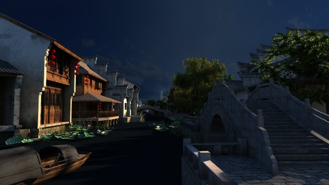 ancient town 3Dモデル .c4d .max .obj .3ds .fbx .stl .blend 