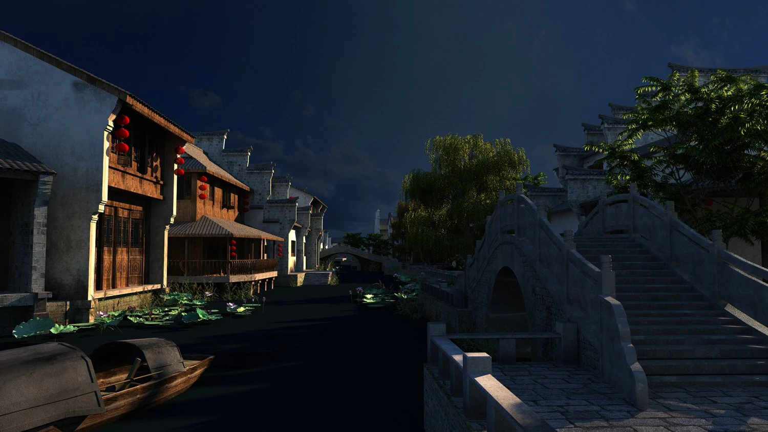ancient town 3D Model .c4d .max .obj .3ds .fbx .stl .blend