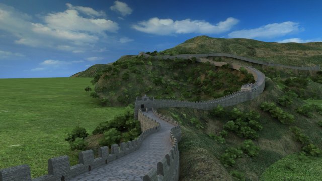 great wall 3D Model .c4d .max .obj .3ds .fbx .stl .blend 