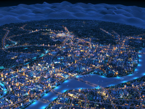 city night view 3D 模型