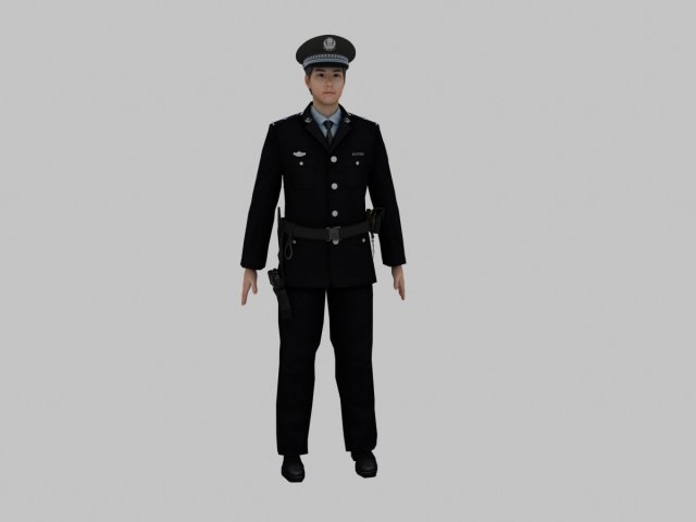 policemen Modelo 3D .c4d .max .obj .3ds .fbx .stl .blend 