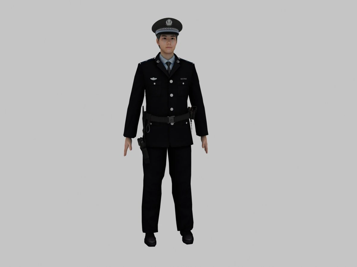 경찰 3D 모델 .c4d .max .obj .3ds .fbx .stl .blend 