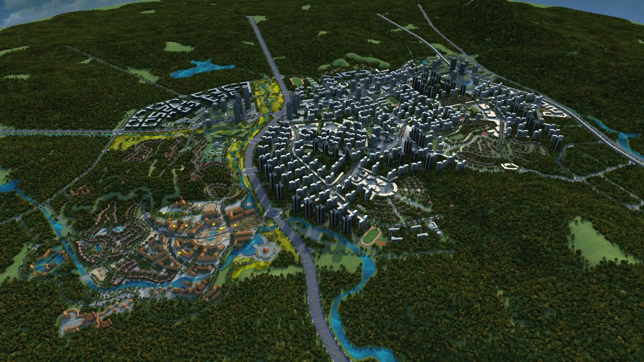 small town 3D Model .c4d .max .obj .3ds .fbx .stl .blend 