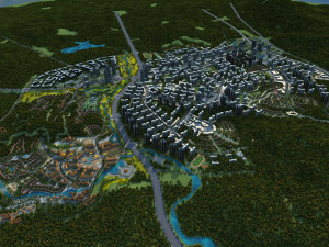 small town 3Dモデル