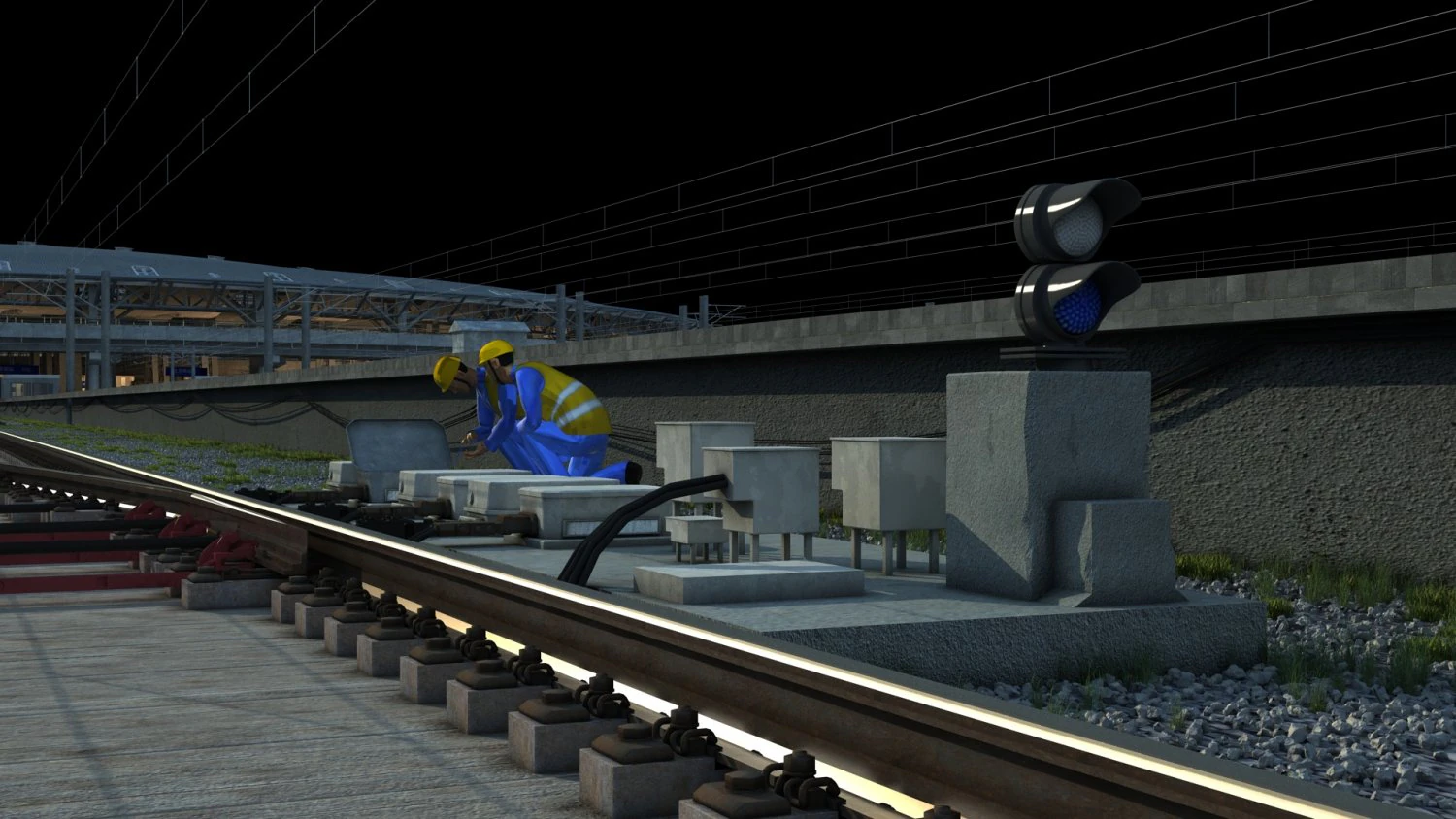railway 3D Model .c4d .max .obj .3ds .fbx .stl .blend 