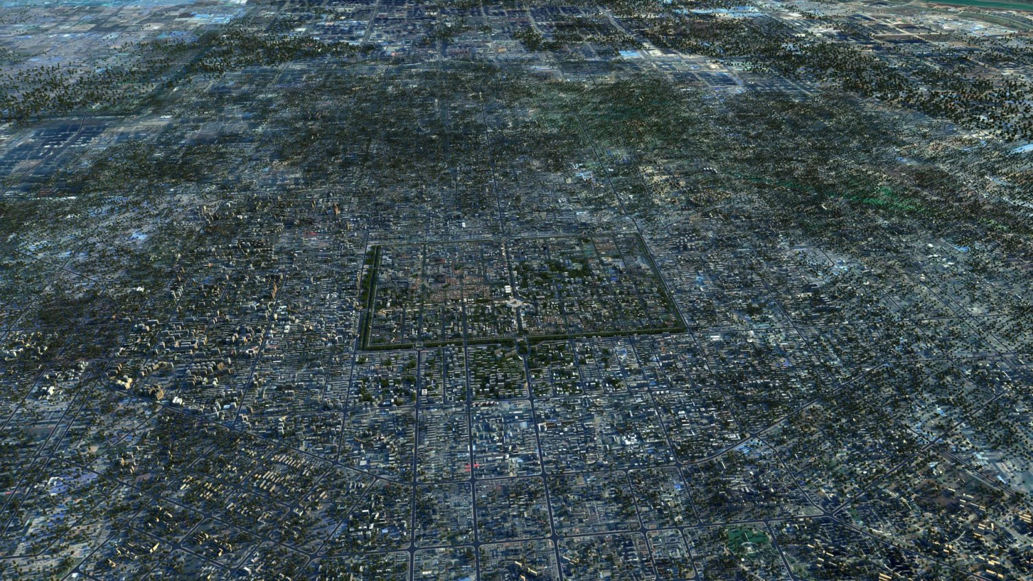 city birds eye view 3D Model .c4d .max .obj .3ds .fbx .stl .blend 