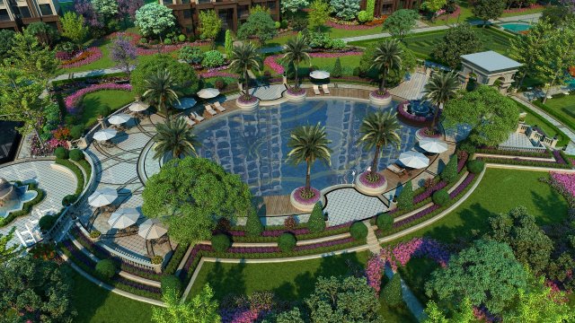 swimming pool 3D Модель .c4d .max .obj .3ds .fbx .stl .blend 