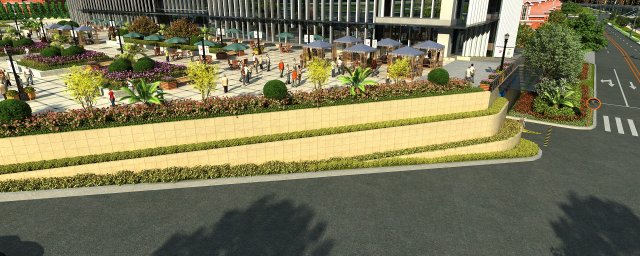 commercial street 3D Model .c4d .max .obj .3ds .fbx .stl .blend 