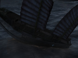 sailing ship at sea 3D 모델