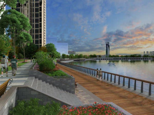 &agrave; beira do lago Modelo 3D