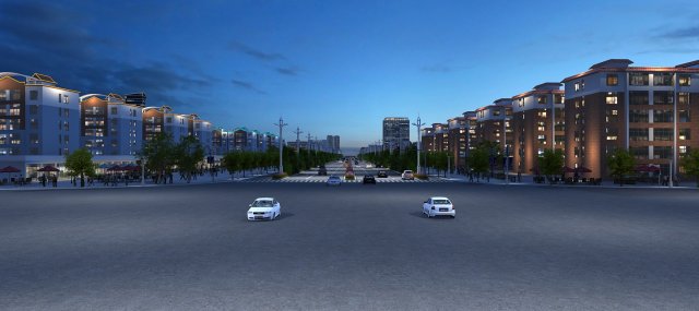 city road Modello 3D .c4d .max .obj .3ds .fbx .stl .blend 