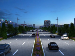 city road Modello 3D