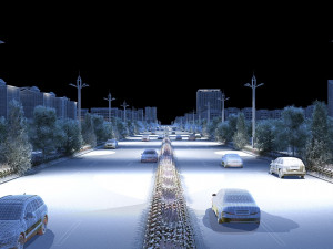city road Modello 3D
