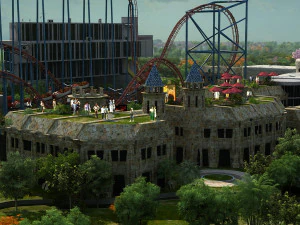 парк с аттракционами 3D Модель