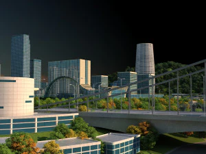 constru&ccedil;&atilde;o da cidade Modelo 3D