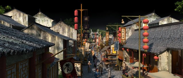 ancient town 3D Model .c4d .max .obj .3ds .fbx .stl .blend 