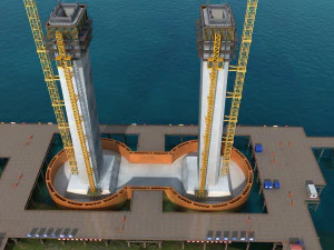 construir a ponte Modelo 3D