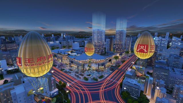 wangfujing shopping center Modello 3D .c4d .max .obj .3ds .fbx .stl .blend 
