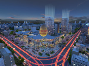 wangfujing shopping center Modello 3D