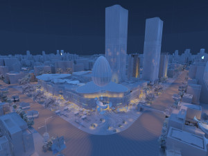 wangfujing shopping center Modello 3D