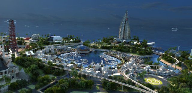 harbour of santoria 3D मॉडल .c4d .max .obj .3ds .fbx .stl .blend 