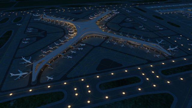 airport Modello 3D .c4d .max .obj .3ds .fbx .stl .blend 