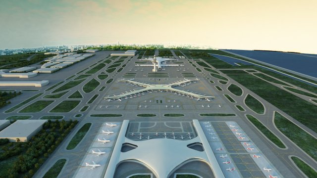 airport 3D Model .c4d .max .obj .3ds .fbx .stl .blend 