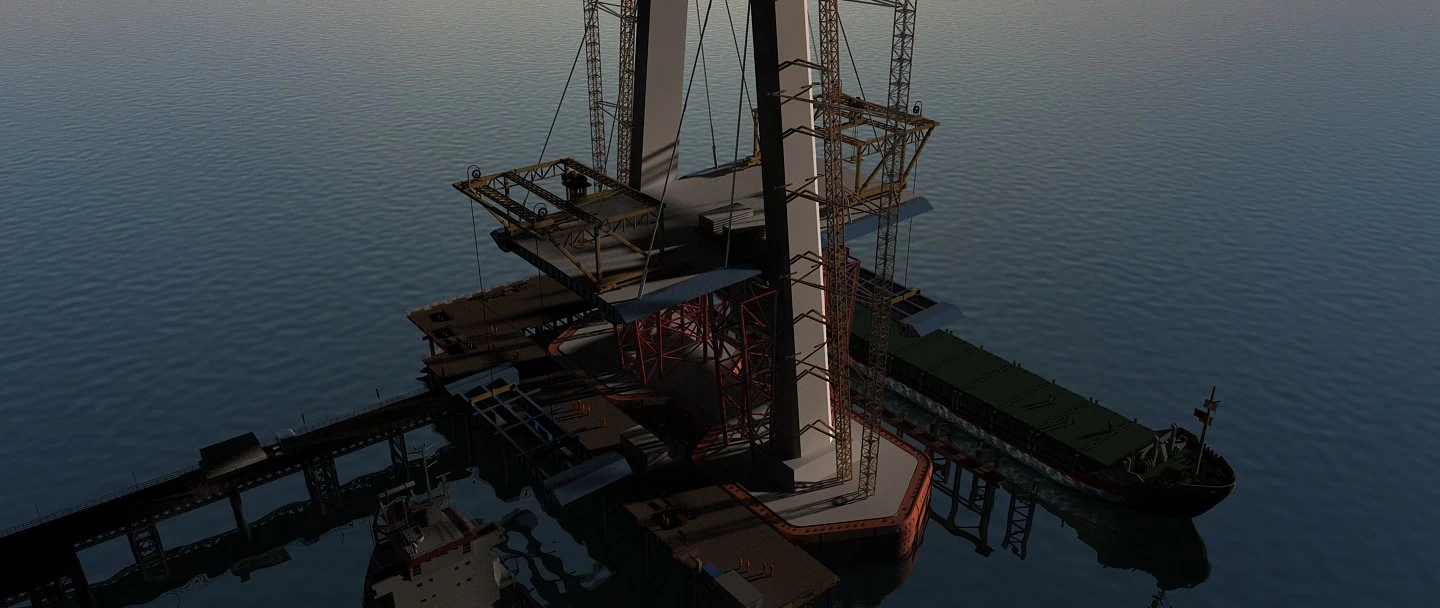 Build the bridge 3D Model .c4d .max .obj .3ds .fbx .stl .blend 