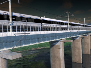 High-speed rail 3D Model