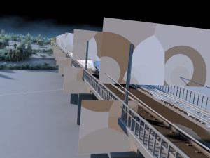 High-speed rail 3D Model