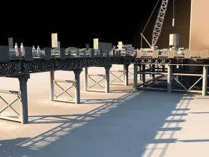 다리를 건설하세요 3D 모델