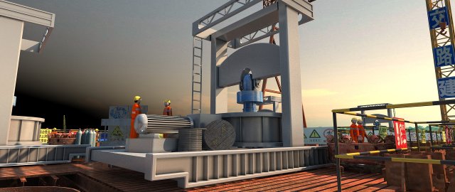 Build the bridge Model 3D .c4d .max .obj .3ds .fbx .stl .blend 