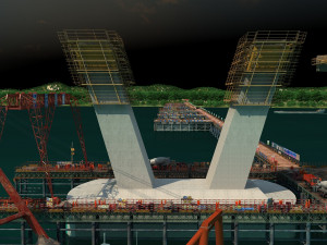 Build the bridge Modello 3D