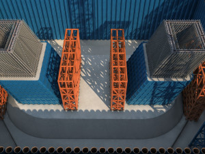 Build the bridge 3D मॉडल