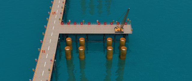 Build the bridge 3D Model .c4d .max .obj .3ds .fbx .stl .blend 