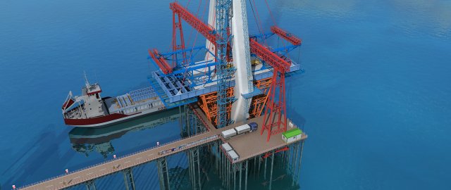 Build the bridge 3D मॉडल .c4d .max .obj .3ds .fbx .stl .blend 
