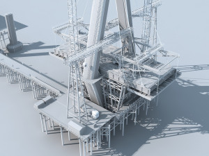 Build the bridge 3D मॉडल
