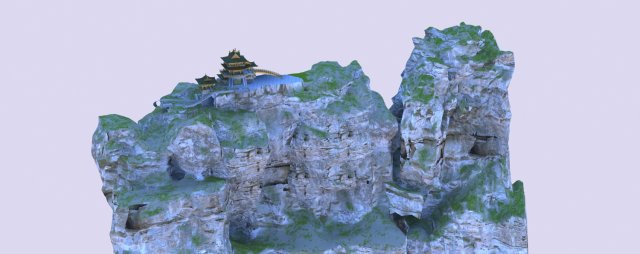 Ancient temple Model 3D .c4d .max .obj .3ds .fbx .stl .blend 