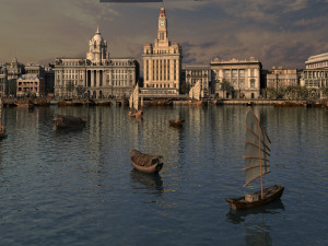 Shanghai Bund Modelo 3D